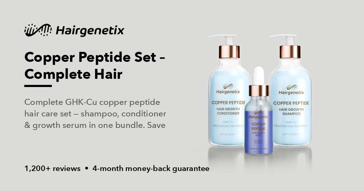 Copper Peptide Set: Shampoo, Conditioner & Serum Bundle