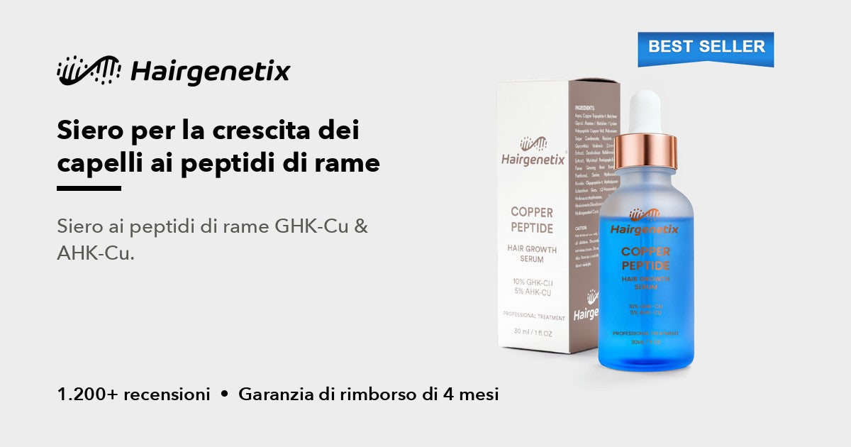 ghk cu capelli Siero capillare peptidi di rame — Hairgenetix